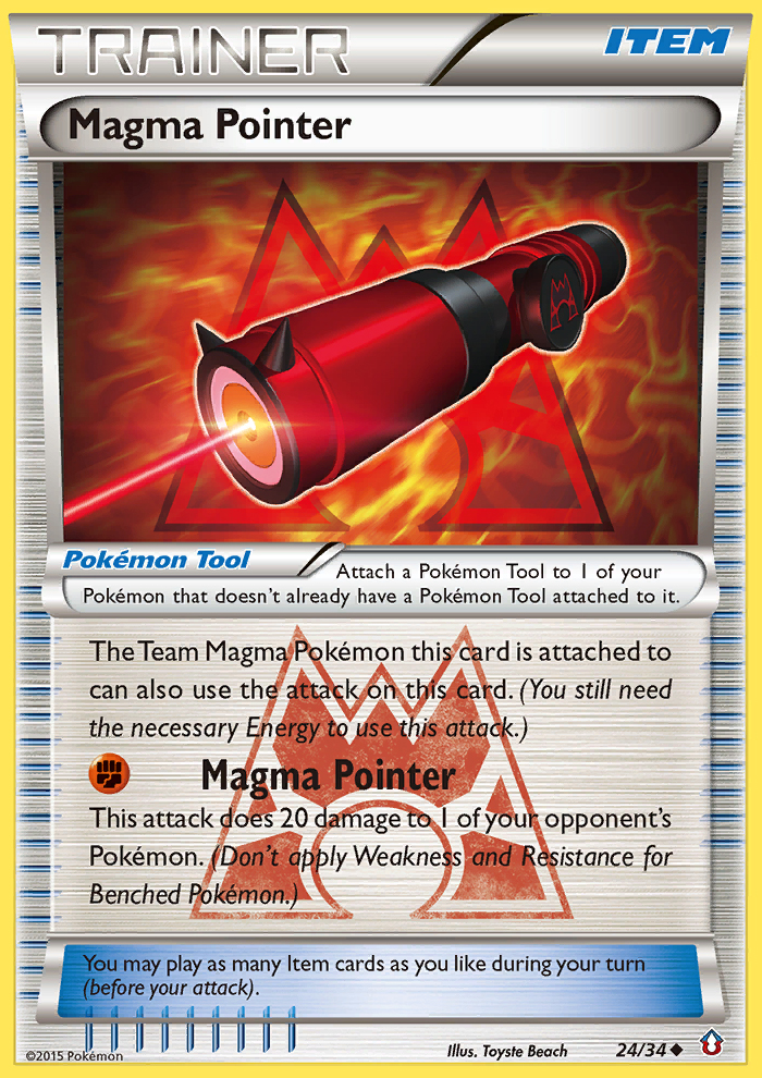 Magma Pointer – Double Crisis 24/34 Pokémon card