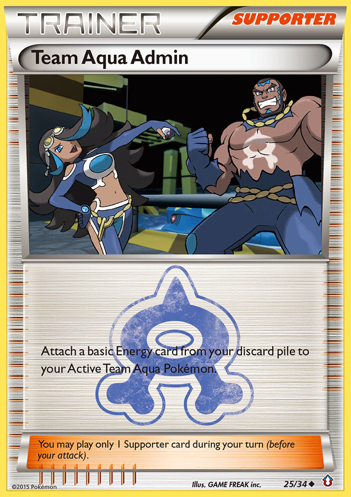 Team Aqua Admin – Double Crisis 25/34 Pokémon card