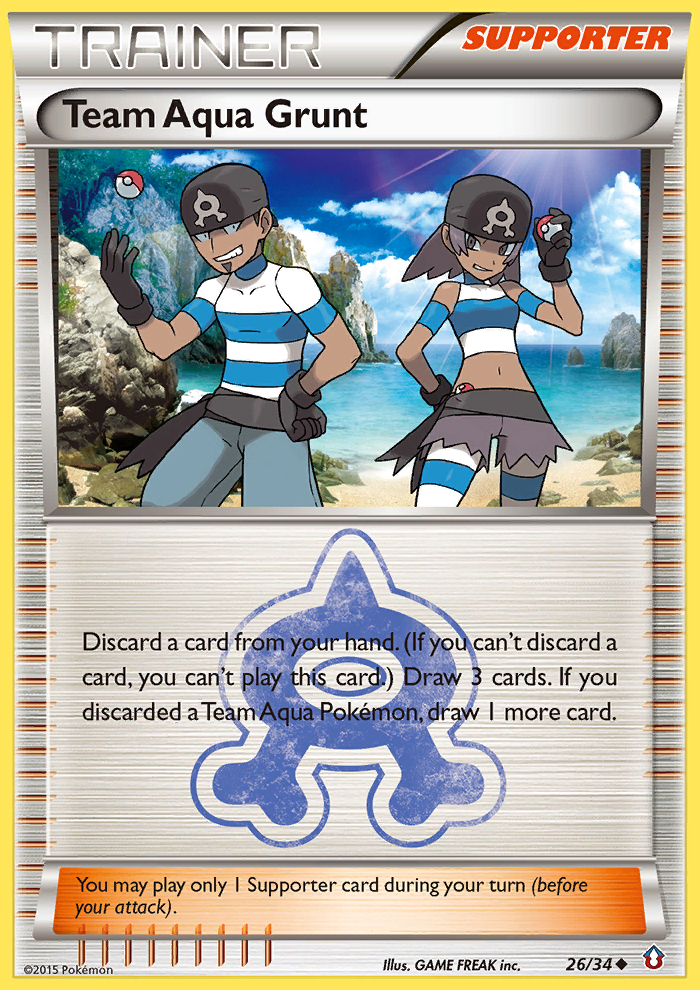 Team Aqua Grunt – Double Crisis 26/34 Pokémon card