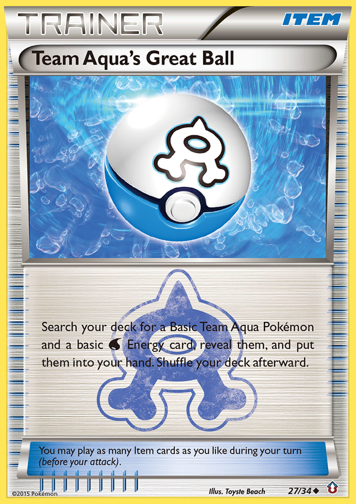 Team Aqua's Great Ball – Double Crisis 27/34 Pokémon card