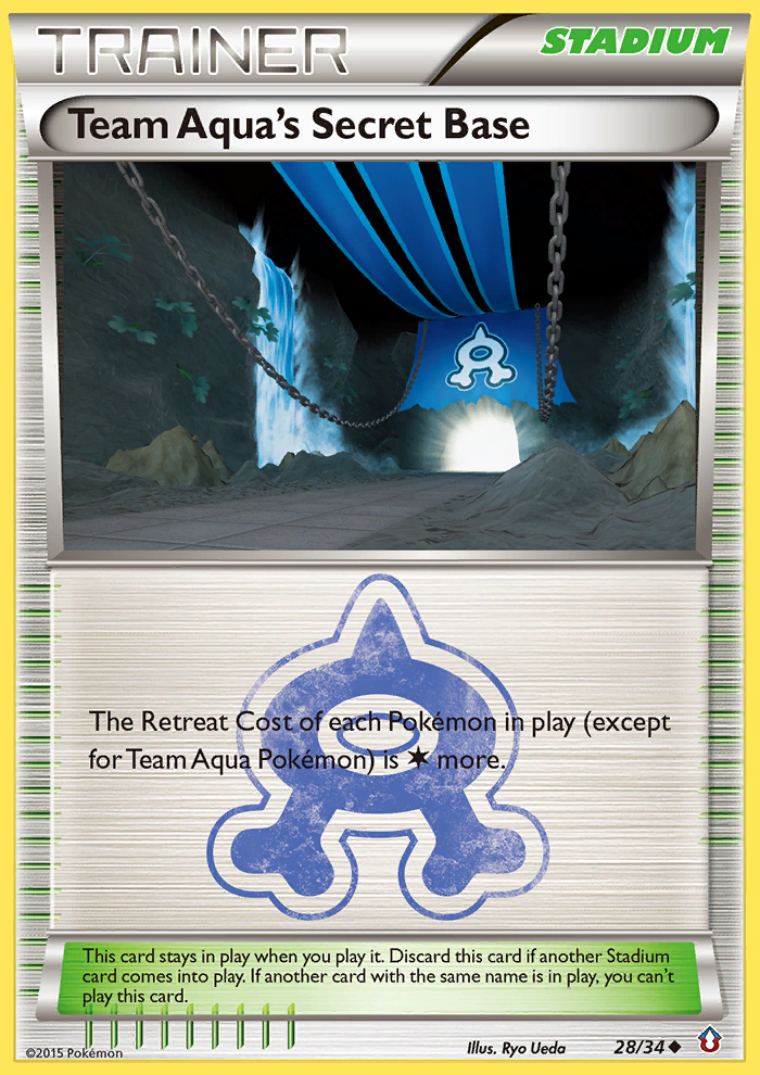 Team Aqua's Secret Base – Double Crisis 28/34 Pokémon card
