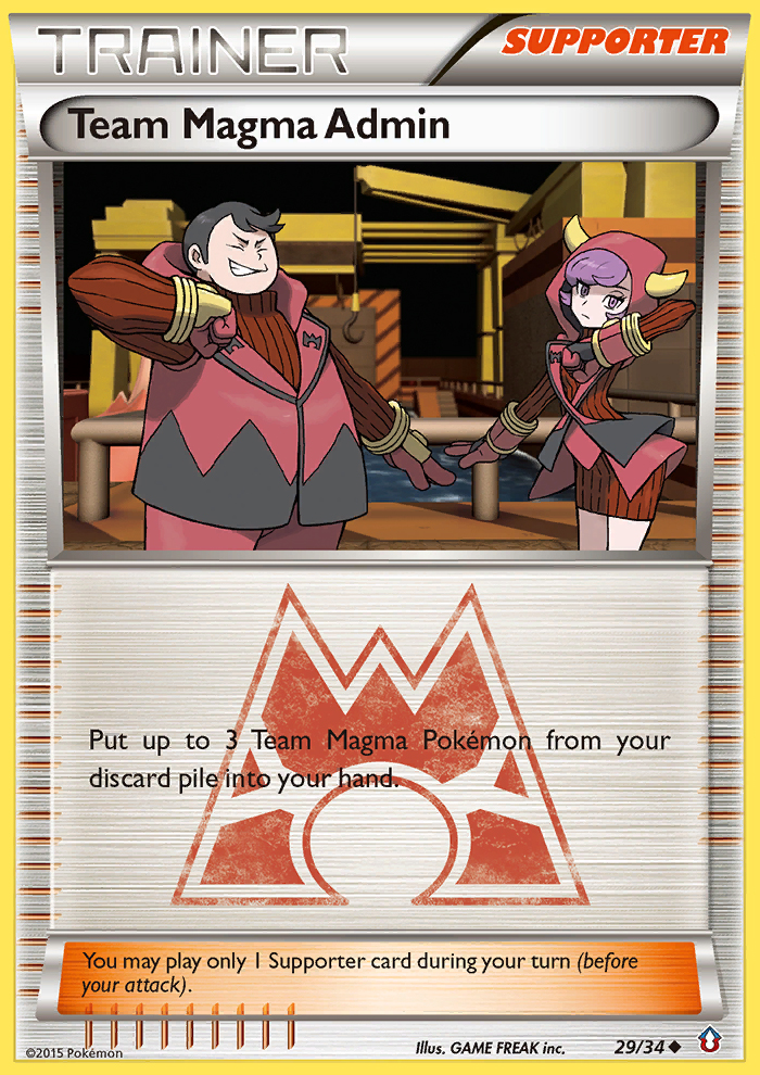 Team Magma Admin – Double Crisis 29/34 Pokémon card