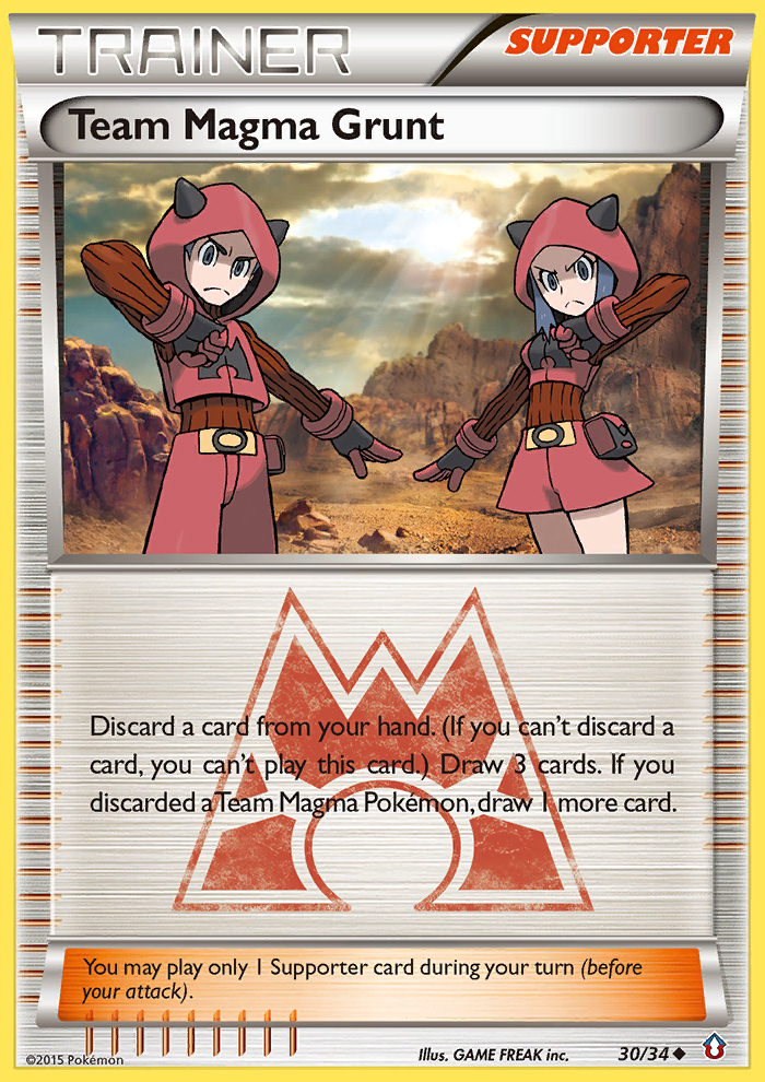 Team Magma Grunt – Double Crisis 30/34 Pokémon card