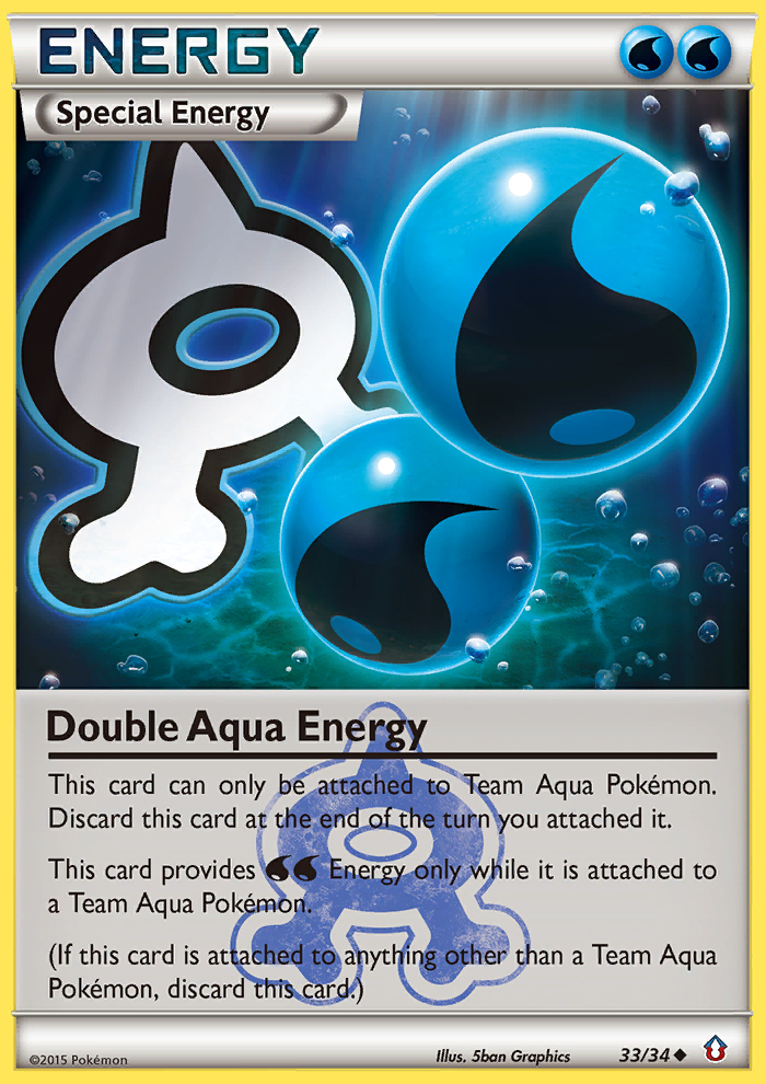 Double Aqua Energy – Double Crisis 33/34 Pokémon card