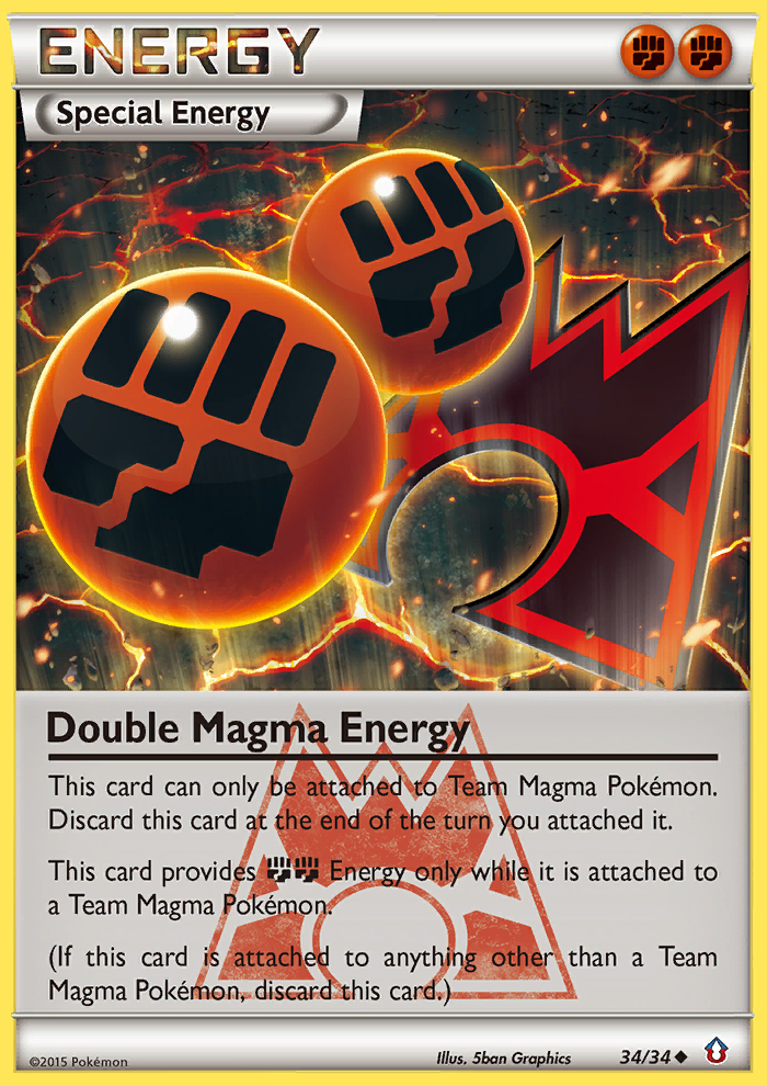 Double Magma Energy – Double Crisis 34/34 Pokémon card