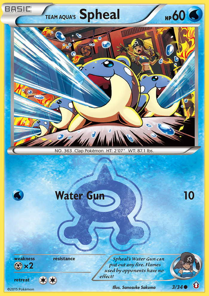 Team Aqua's Spheal – Double Crisis 3/34 Pokémon card