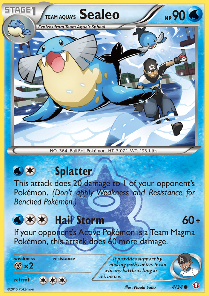 Team Aqua's Sealeo – Double Crisis 4/34 Pokémon card