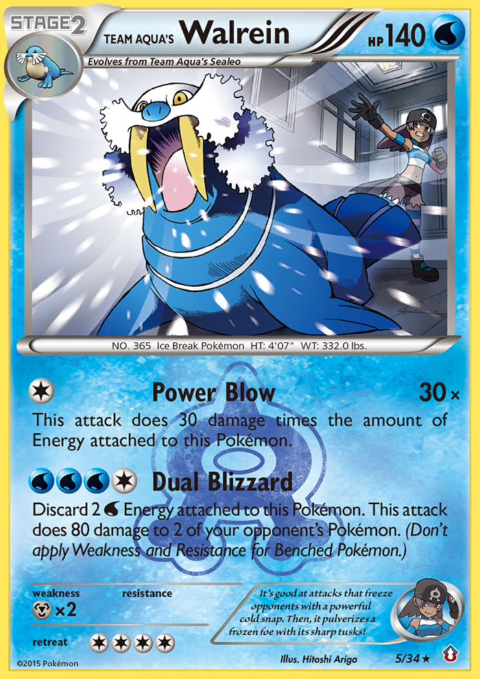 Team Aqua's Walrein – Double Crisis 5/34 Pokémon card
