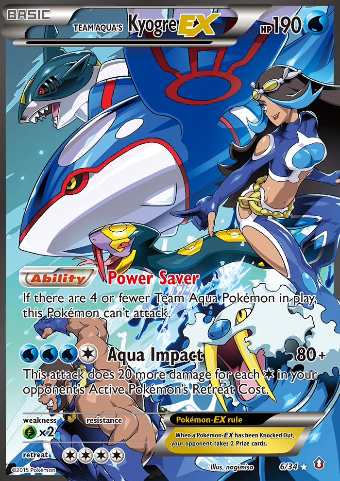 Team Aqua's Kyogre-EX – Double Crisis 6/34 Pokémon card