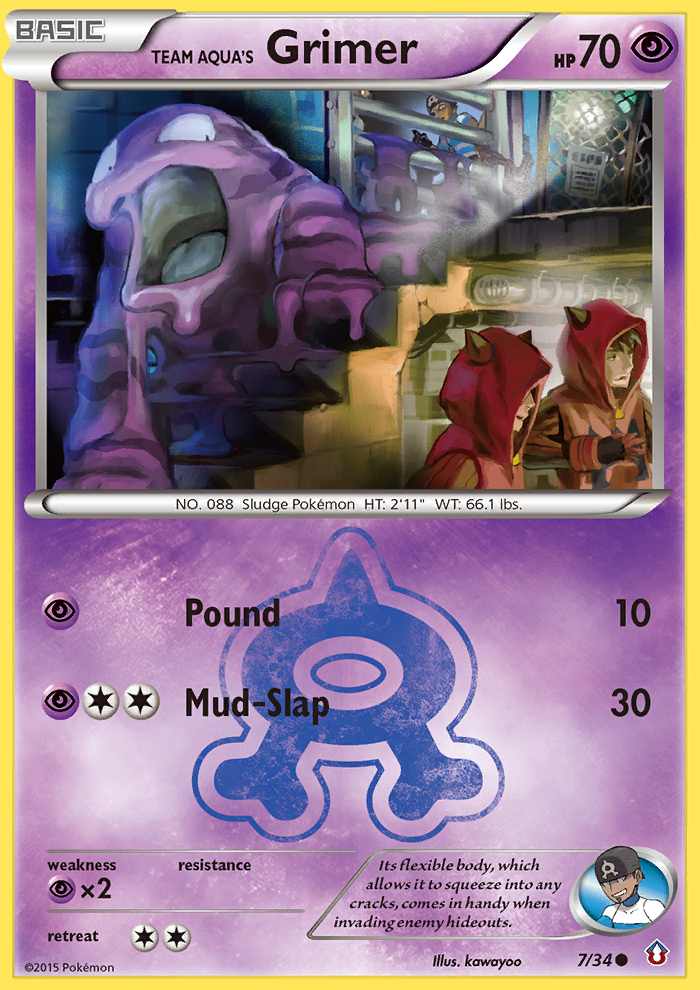 Team Aqua's Grimer – Double Crisis 7/34 Pokémon card