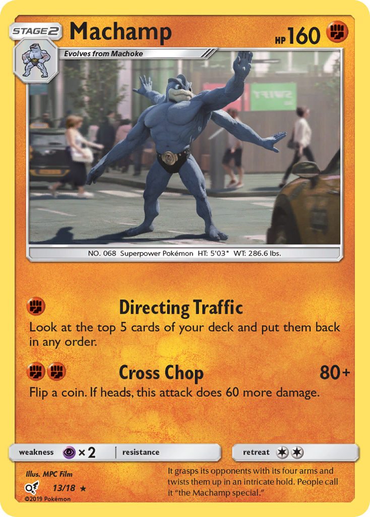 Machamp – Detective Pikachu 13/18 Pokémon card