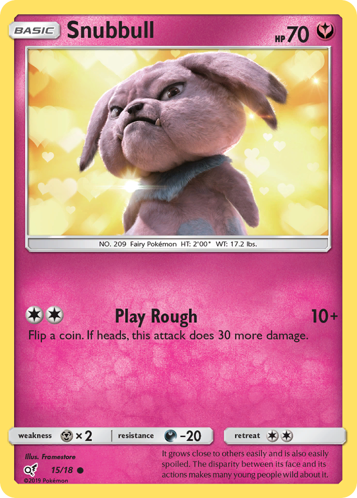 Snubbull – Detective Pikachu 15/18 Pokémon card