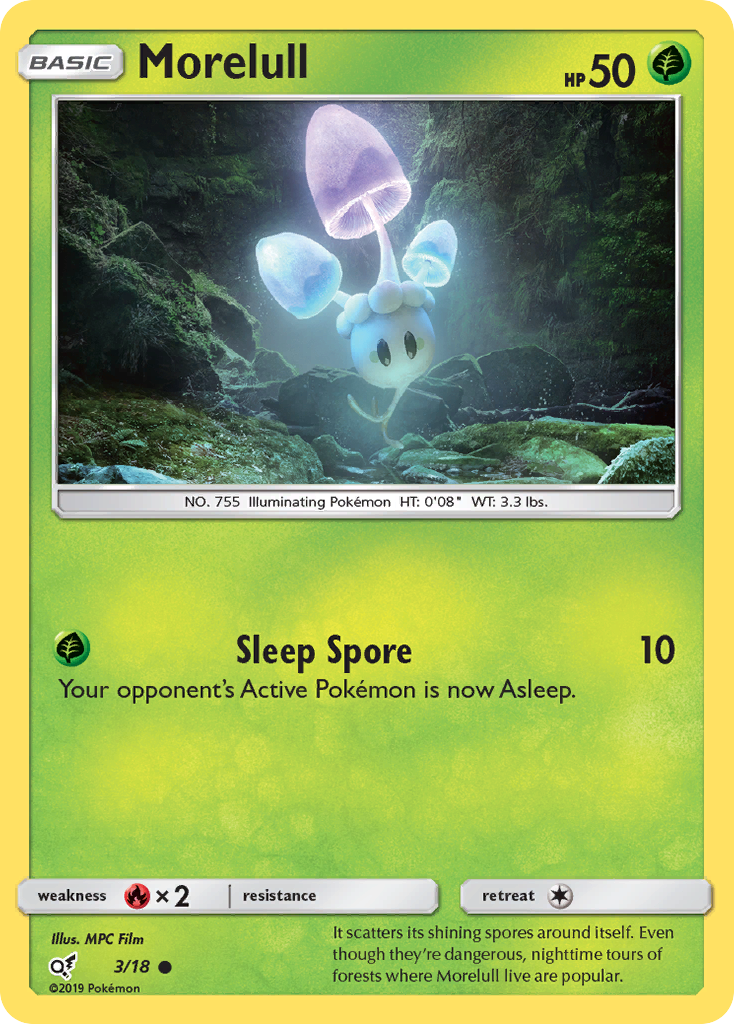 Morelull – Detective Pikachu 3/18 Pokémon card