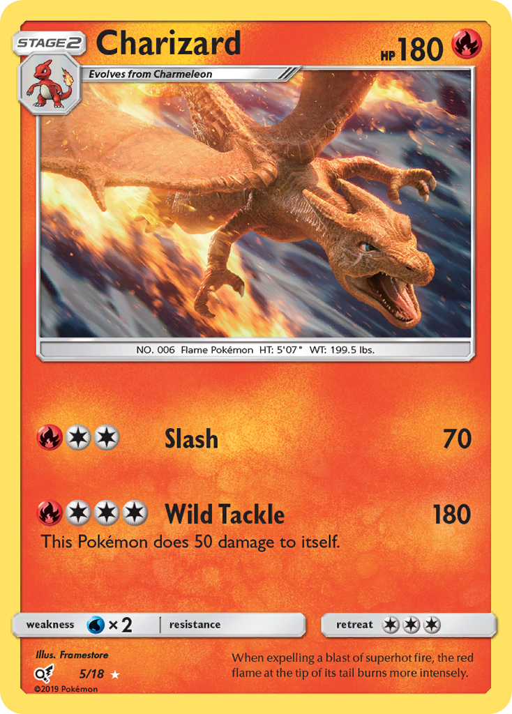Charizard – Detective Pikachu 5/18 Pokémon card
