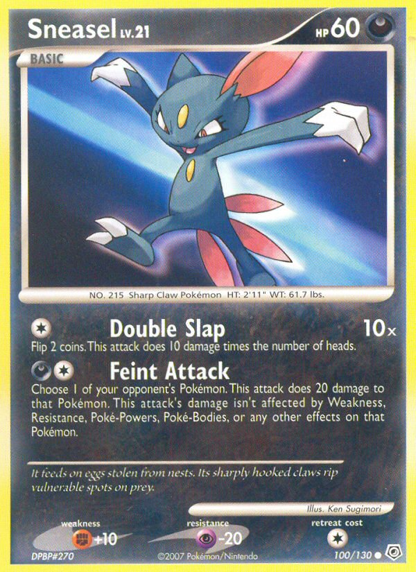 Sneasel – Diamond & Pearl 100/130 Pokémon card