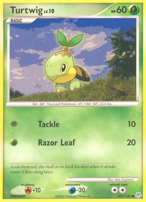 Turtwig – Diamond & Pearl 103/130 Pokémon card