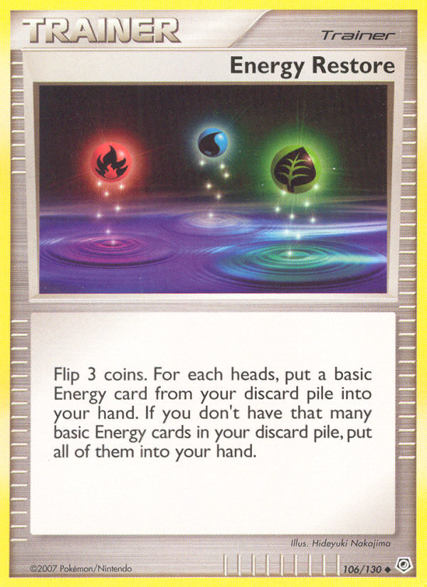 Energy Restore – Diamond & Pearl 106/130 Pokémon card