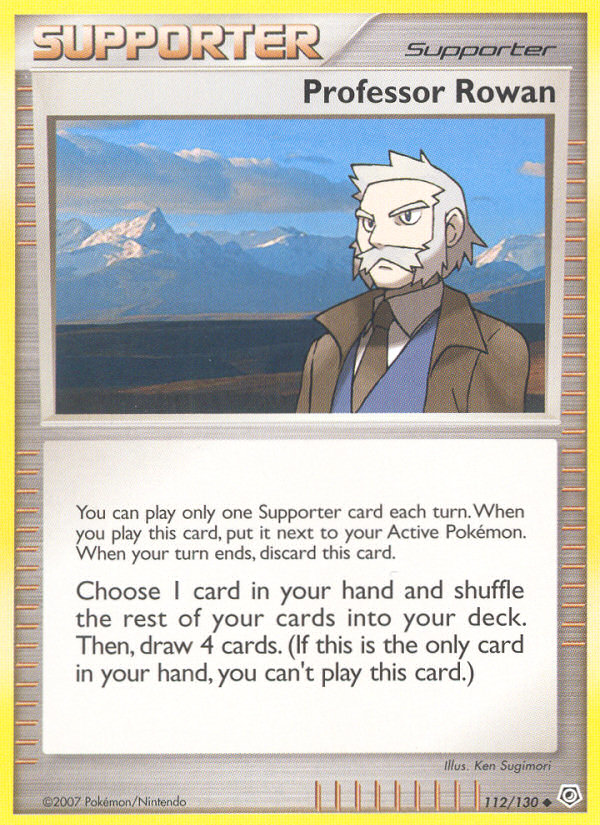 Professor Rowan – Diamond & Pearl 112/130 Pokémon card