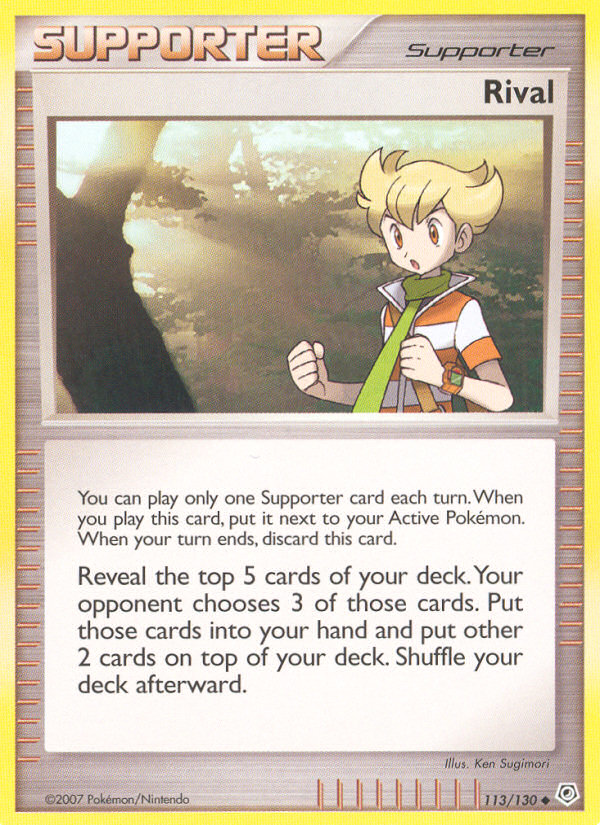 Rival – Diamond & Pearl 113/130 Pokémon card