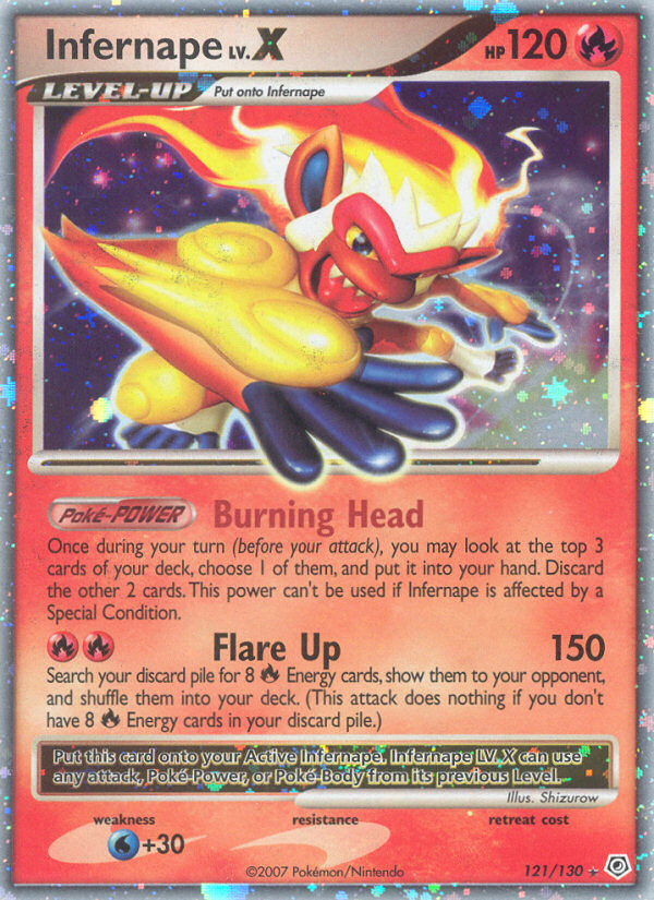 Infernape LV.X – Diamond & Pearl 121/130 Pokémon card