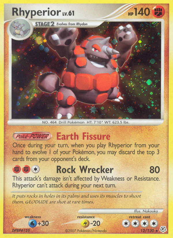 Rhyperior – Diamond & Pearl 12/130 Pokémon card