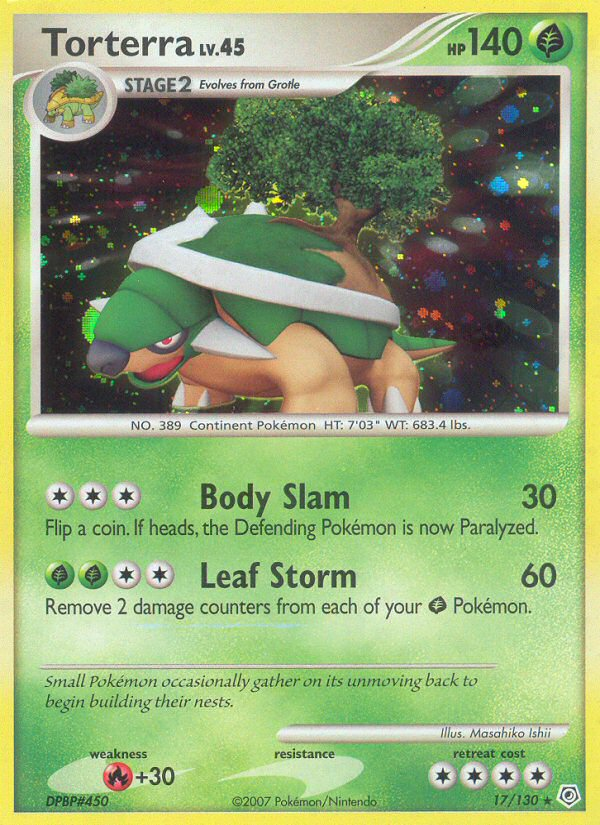 Torterra – Diamond & Pearl 17/130 Pokémon card