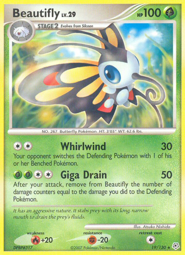 Beautifly – Diamond & Pearl 19/130 Pokémon card