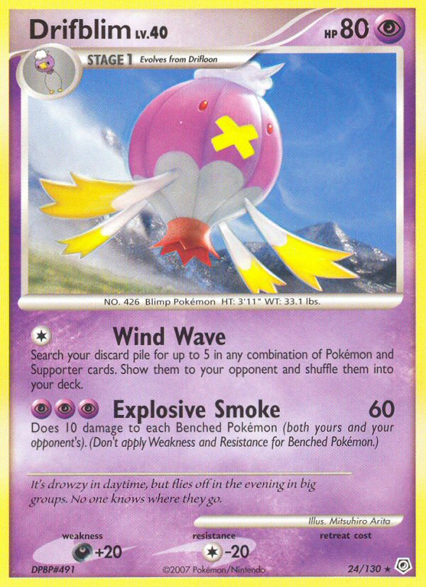 Drifblim – Diamond & Pearl 24/130 Pokémon card