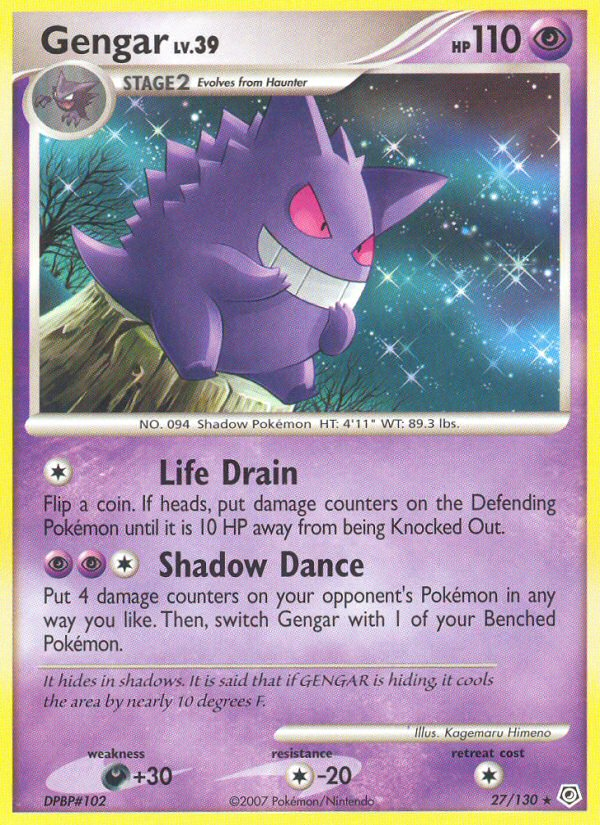 Gengar – Diamond & Pearl 27/130 Pokémon card