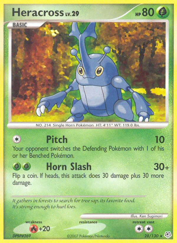 Heracross – Diamond & Pearl 28/130 Pokémon card