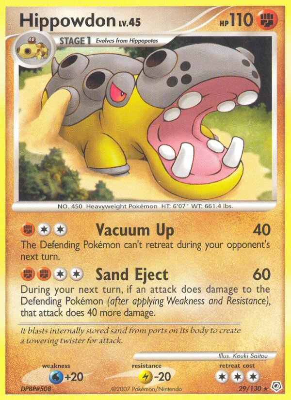 Hippowdon – Diamond & Pearl 29/130 Pokémon card