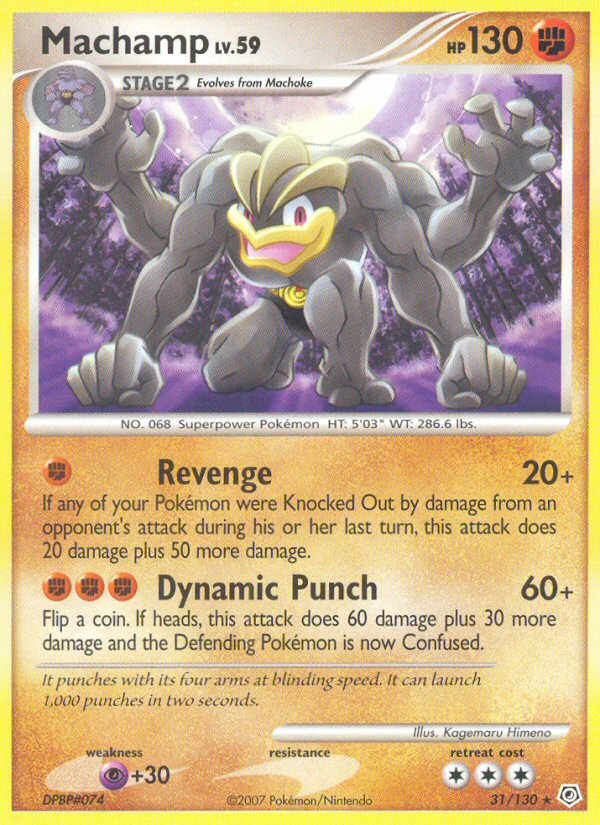 Machamp – Diamond & Pearl 31/130 Pokémon card