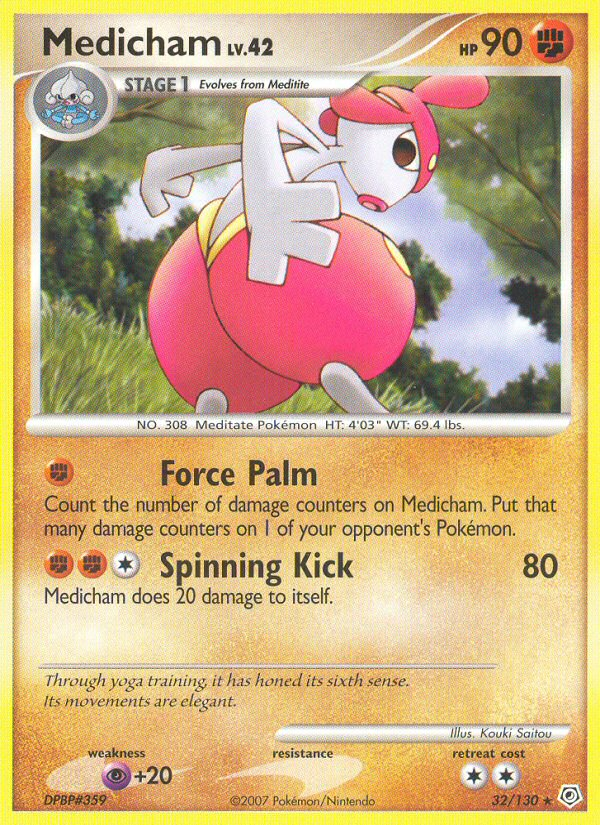 Medicham – Diamond & Pearl 32/130 Pokémon card