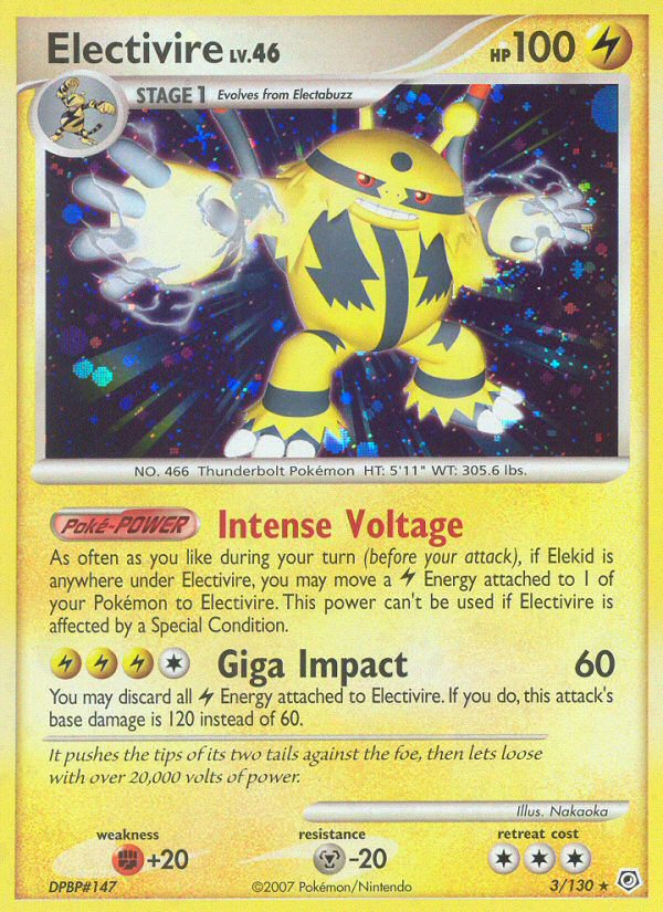 Electivire – Diamond & Pearl 3/130 Pokémon card