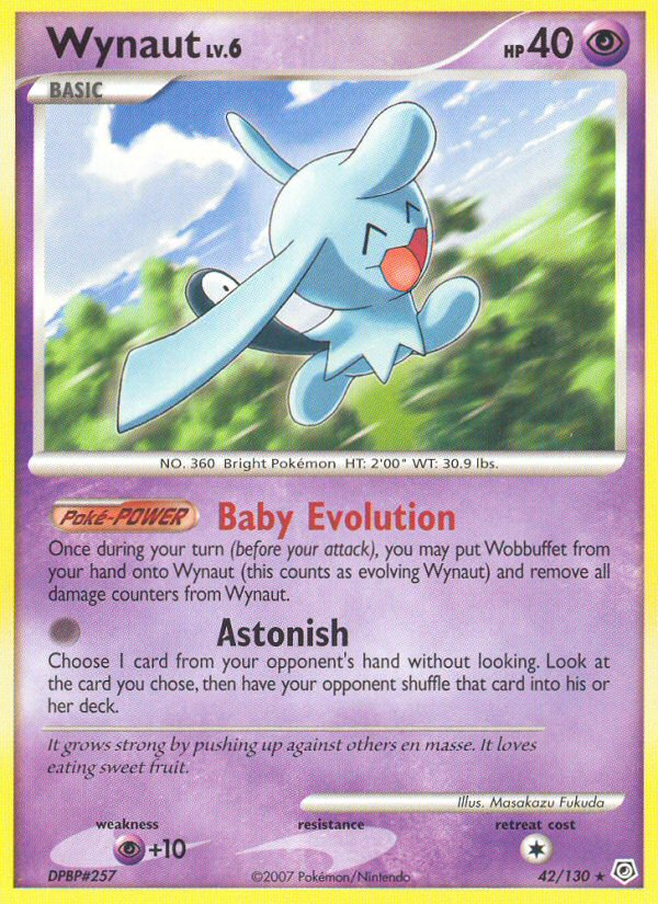 Wynaut – Diamond & Pearl 42/130 Pokémon card