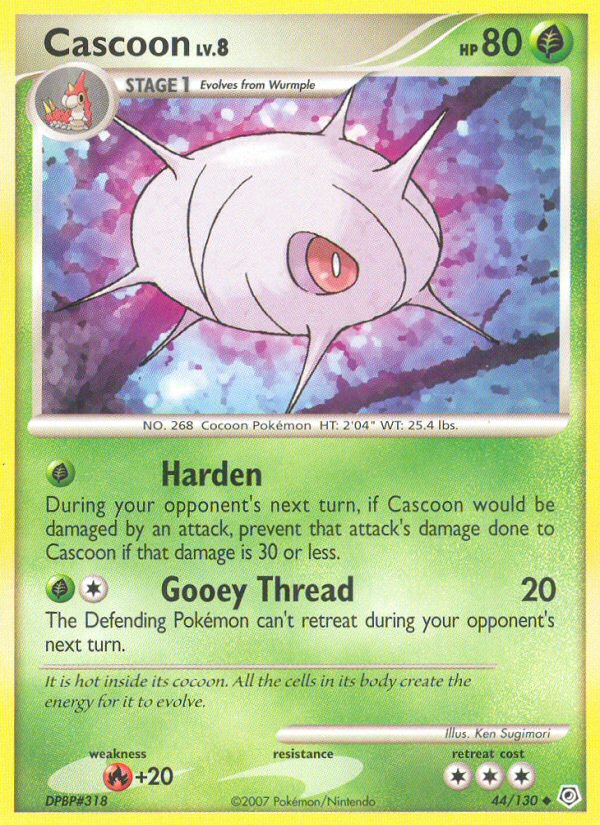 Cascoon – Diamond & Pearl 44/130 Pokémon card
