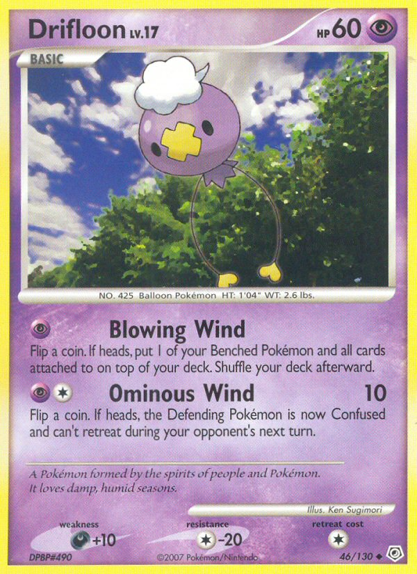 Drifloon – Diamond & Pearl 46/130 Pokémon card