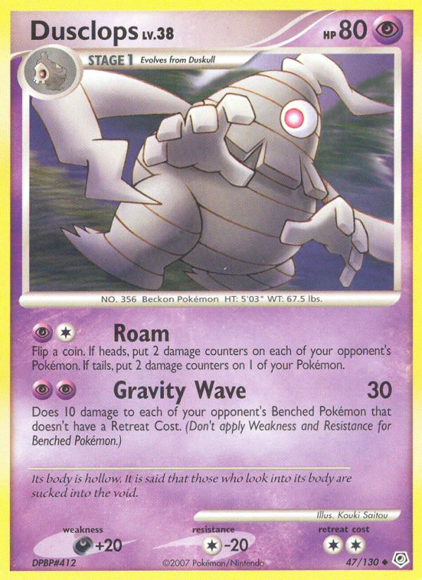Dusclops – Diamond & Pearl 47/130 Pokémon card