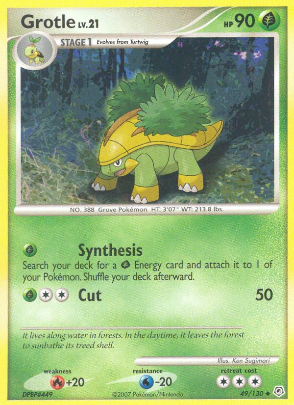Grotle – Diamond & Pearl 49/130 Pokémon card