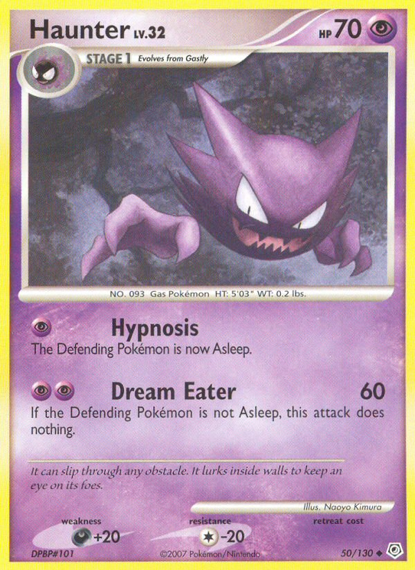 Haunter – Diamond & Pearl 50/130 Pokémon card