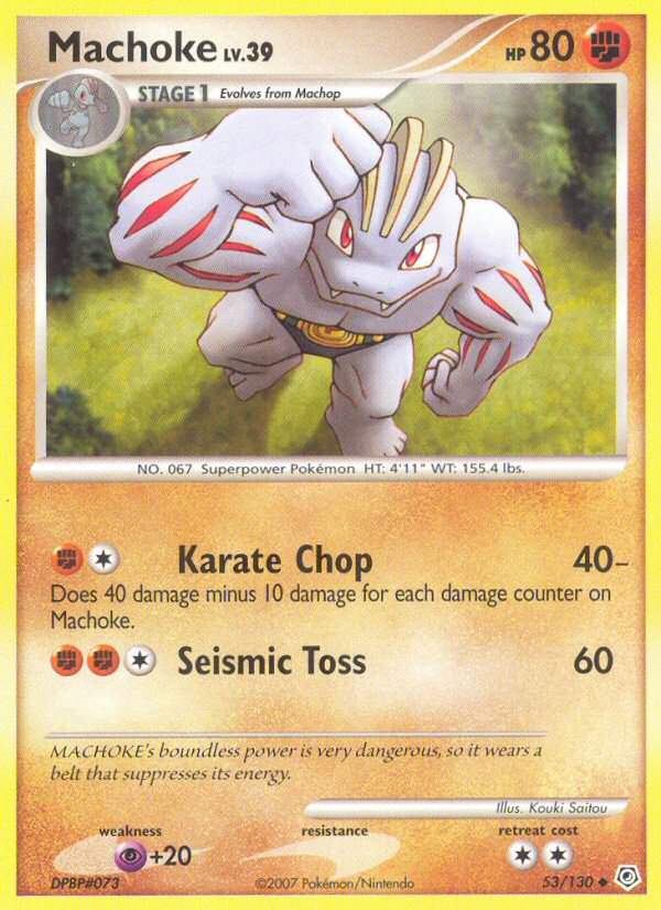 Machoke – Diamond & Pearl 53/130 Pokémon card