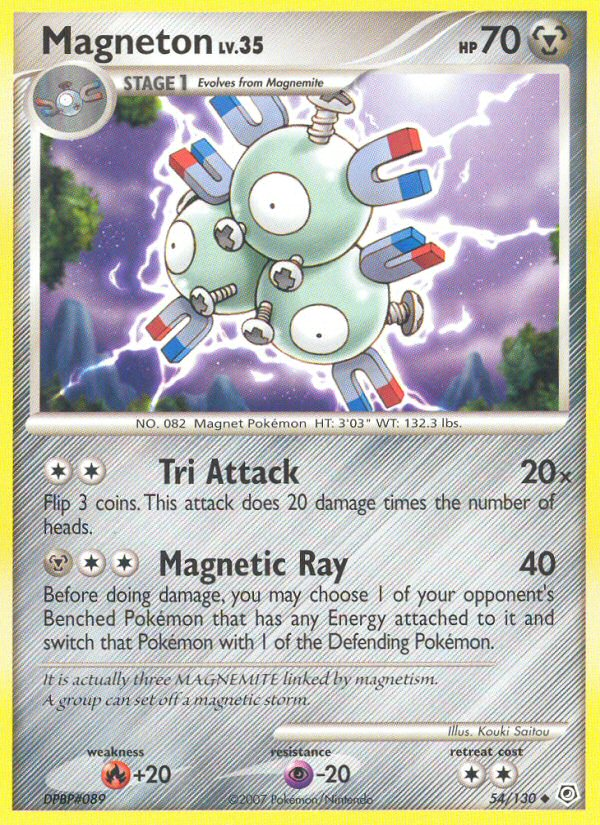 Magneton – Diamond & Pearl 54/130 Pokémon card