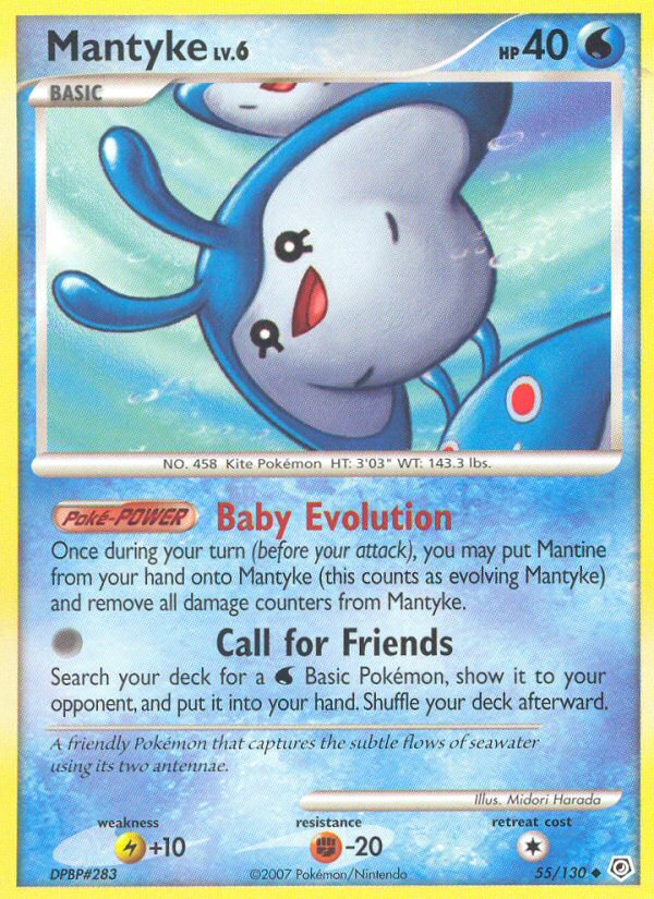 Mantyke – Diamond & Pearl 55/130 Pokémon card