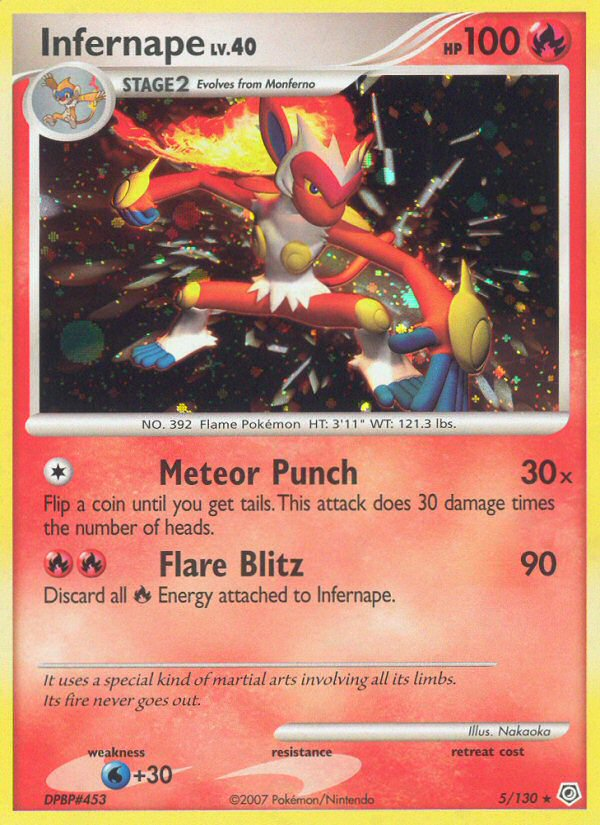 Infernape – Diamond & Pearl 5/130 Pokémon card