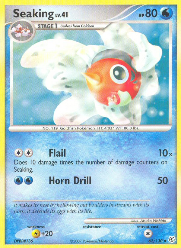 Seaking – Diamond & Pearl 62/130 Pokémon card