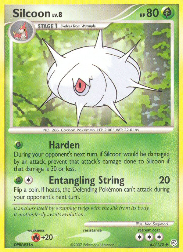 Silcoon – Diamond & Pearl 63/130 Pokémon card