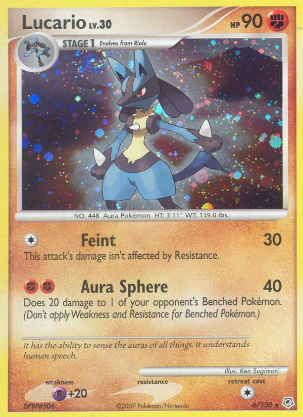 Lucario – Diamond & Pearl 6/130 Pokémon card
