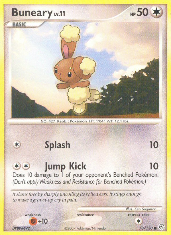Buneary – Diamond & Pearl 73/130 Pokémon card