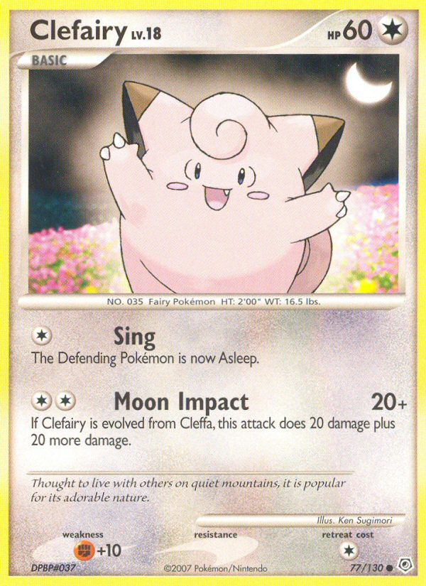 Clefairy – Diamond & Pearl 77/130 Pokémon card