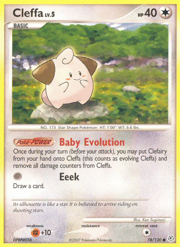 Cleffa – Diamond & Pearl 78/130 Pokémon card